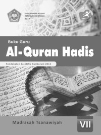 Image of BUKU GURU AL QURAN HADIS MTS KELAS VII