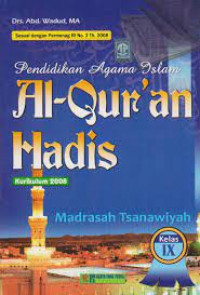 Image of Pendidikan agama islam Al- Qur'an hadis MTs kelas IX